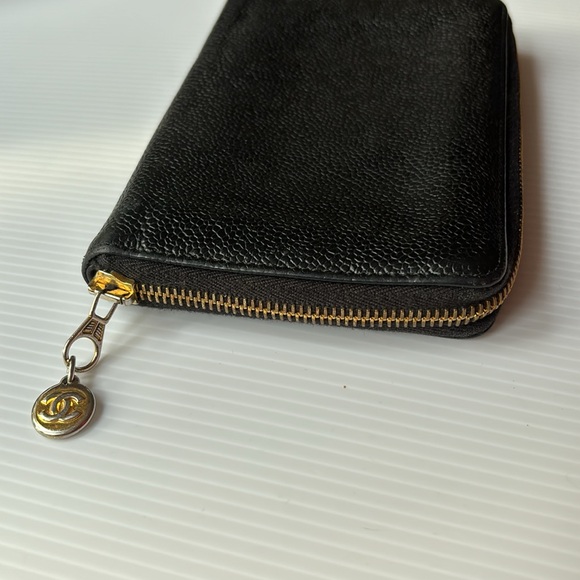 Chanel Black Quilted CC Timeless Zip Around Wallet - Picture 3 of 11